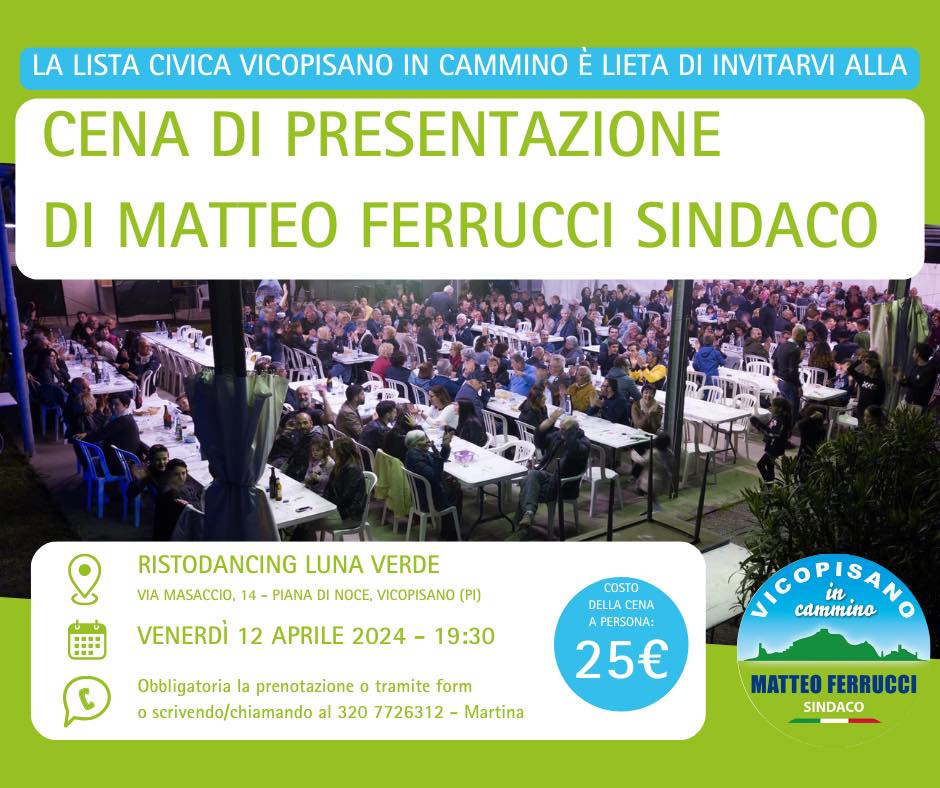 Cena di presentazione Matteo Ferrucci sindaco